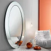 Viadurini Living Standspiegel-Moderner ovaler freistehender Spiegel mit geneigtem Rahmen Made in Italy - Salamina