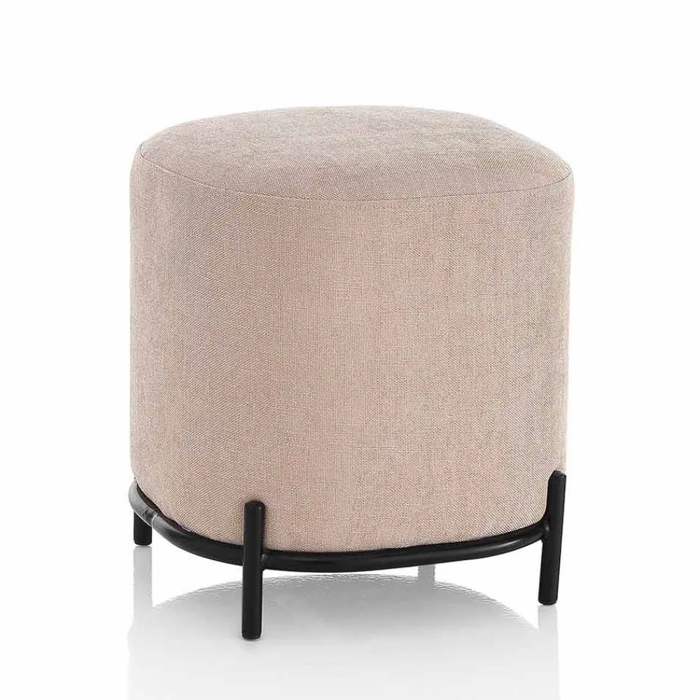 Viadurini Living Sitzsäcke|Sitzsäcke-Moderner quadratischer Hocker gepolstert und mit puderrosa Stoff bezogen - Pocus