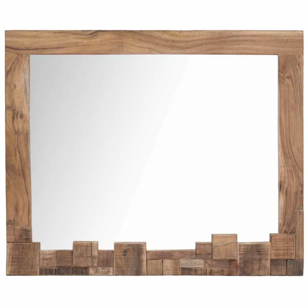 Viadurini Living Wandspiegel-Moderner rechteckiger Wandspiegel mit Akazienholzrahmen - Eloise