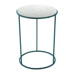 Viadurini Living Moderne Couchtische-Moderner runder Couchtisch aus Metall und hochwertigem Marmor - Raphael