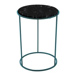 Viadurini Living Moderne Couchtische-Moderner runder Couchtisch aus Metall und hochwertigem Marmor - Raphael