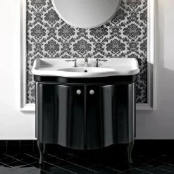 Viadurini Bathroom Badmöbel Stehend-Moderner Schrank mit zwei glänzend lackierten Türen, hergestellt in Italien – Candy