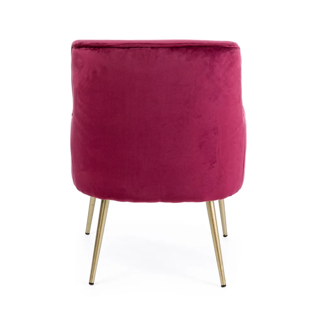 Viadurini Living Moderne Sessel-Moderner Sessel aus Stahl und Samteffekt Sitz 3 Ausführungen - Matty