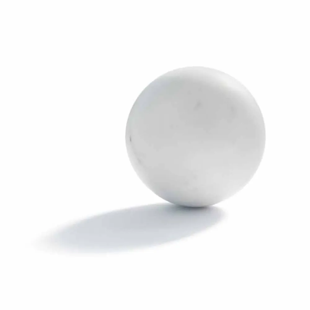Viadurini Living Deko Artikel Und Wohnaccessoires-Moderner Sphere Briefbeschwerer aus italienischem Satin White Marmor, 2 Stück - Sphere