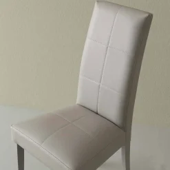 Viadurini Living Klassische Stühle-Moderner Stuhl aus Kunstleder grau Linear