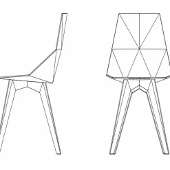 Vondom Gartenstühle Kunststoff-Moderner Stuhl Faz von aus Polypropylen und Polycarbonat, 4 Stück