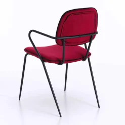 Viadurini Living Moderne Stühle-Moderner Stuhl mit Armlehnen und Sitzbezug aus Samt, 4 Stück - Cioli