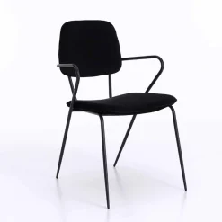 Viadurini Living Moderne Stühle-Moderner Stuhl mit Armlehnen und Sitzbezug aus Samt, 4 Stück - Cioli