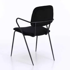 Viadurini Living Moderne Stühle-Moderner Stuhl mit Armlehnen und Sitzbezug aus Samt, 4 Stück - Cioli