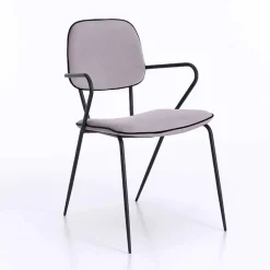 Viadurini Living Moderne Stühle-Moderner Stuhl mit Armlehnen und Sitzbezug aus Samt, 4 Stück - Cioli