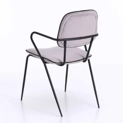 Viadurini Living Moderne Stühle-Moderner Stuhl mit Armlehnen und Sitzbezug aus Samt, 4 Stück - Cioli