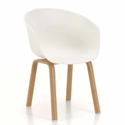 Viadurini Living Moderne Stühle-Moderner Stuhl mit Sitz aus Polypropylen und Metallbeinen, 4 Stück - Wolfsbarsch