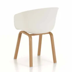 Viadurini Living Moderne Stühle-Moderner Stuhl mit Sitz aus Polypropylen und Metallbeinen, 4 Stück - Wolfsbarsch