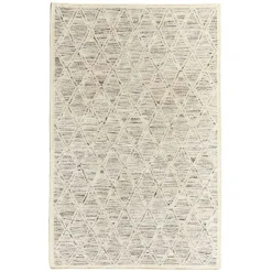 Viadurini Carpets Teppiche-Moderner Teppich aus Wolle und Baumwolle Elfenbein mit Fantasie für Wohnzimmer - Peppo