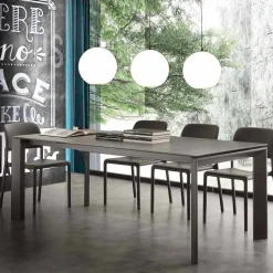 Viadurini Living Ausziehbare Esstische-Moderner Tisch ausziehbar mit Tischplatte aus Glaskeramik Filadelfia