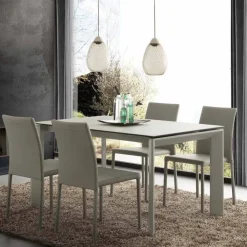 Viadurini Living Ausziehbare Esstische-Moderner Tisch ausziehbar mit Tischplatte aus Glaskeramik Filadelfia