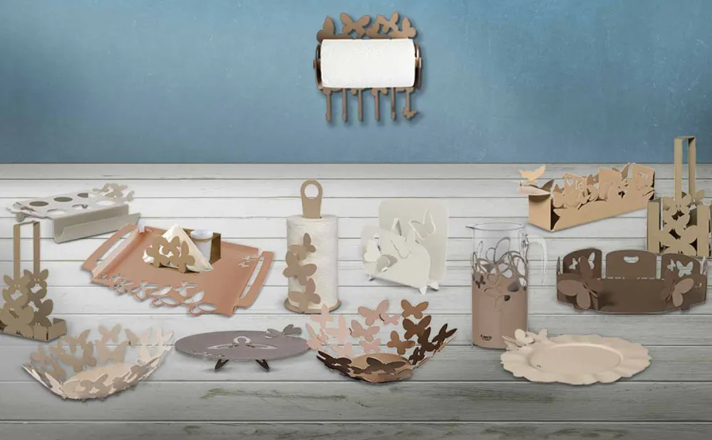 Viadurini Kitchen Küchenzubehör-Moderner Tischbesteckhalter aus Eisen, Handarbeit, Made Italy - Laida