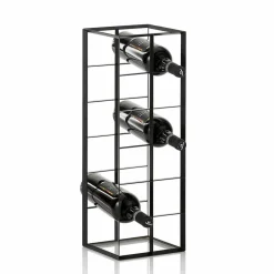 Viadurini Living Design Weinregal-Moderner Tischflaschenhalter für 12 Flaschen aus Matt Black Metal - Wein