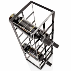 Viadurini Living Design Weinregal-Moderner Tischflaschenhalter für 12 Flaschen aus Matt Black Metal - Wein