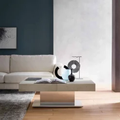 Viadurini Living Tisch Höhenverstellbar-Moderner umwandelbarer Couchtisch, Mörtel-Effekt-Platte Made in Italy - Salomon