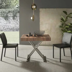 Viadurini Living Tisch Höhenverstellbar-Moderner umwandelbarer Couchtisch aus Holz und Metall, Made in Italy - Spirit