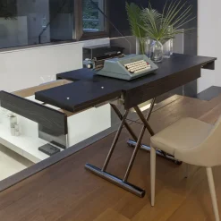 Viadurini Living Tisch Höhenverstellbar-Moderner verwandelbarer Couchtisch aus Metall und Holz Made in Italy - Universe