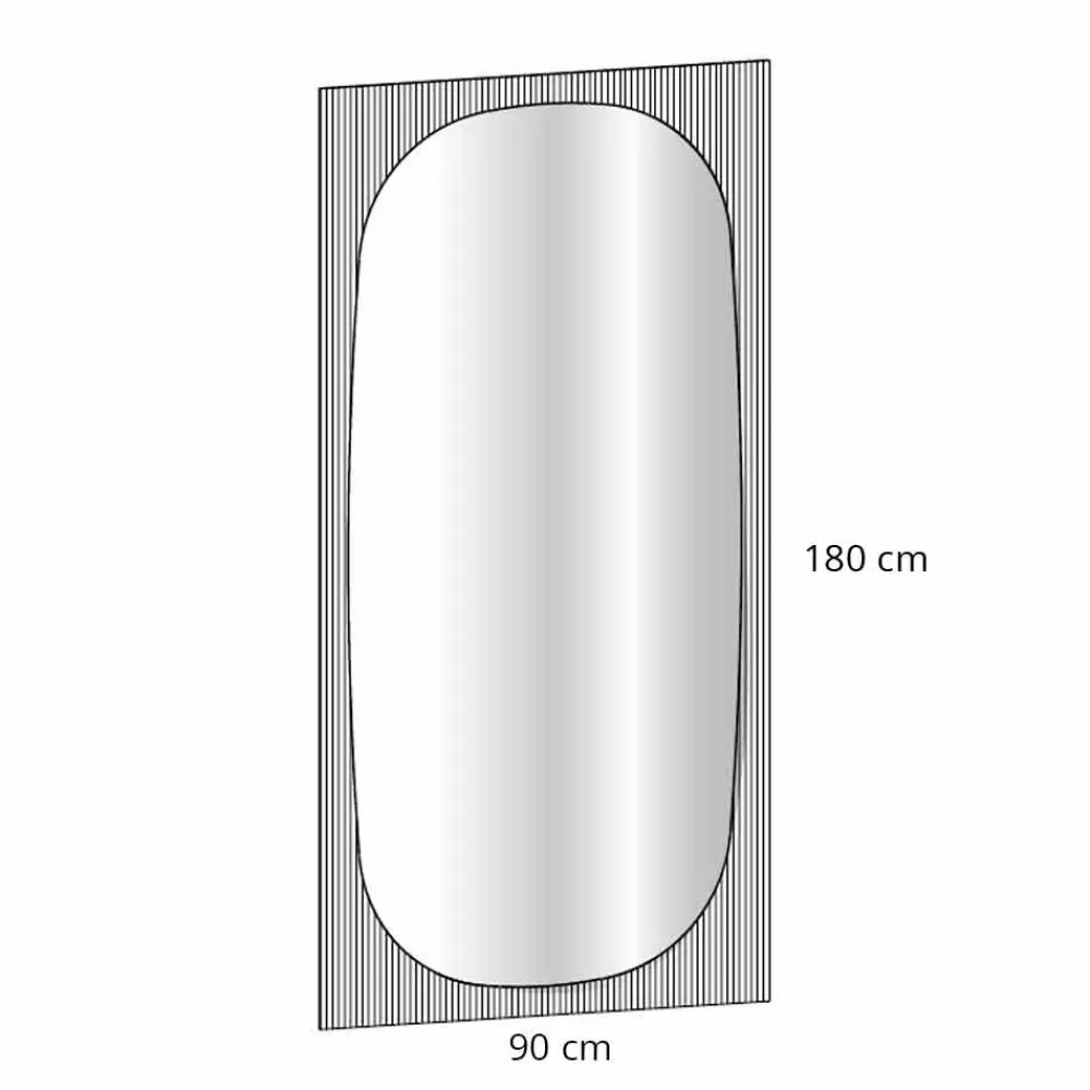 Viadurini Living Wandspiegel-Moderner Wandspiegel mit Bronzespiegel Made in Italy - Bandolero