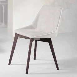 Viadurini Living Moderne Stühle-Moderner Wohnzimmerstuhl aus Stoff und Holz, hergestellt in Italien, Oriella