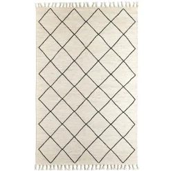 Viadurini Carpets Teppiche-Moderner Wohnzimmerteppich mit geometrischem Muster in Wolle und Baumwolle - Metria