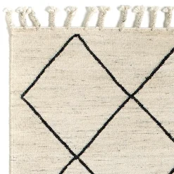 Viadurini Carpets Teppiche-Moderner Wohnzimmerteppich mit geometrischem Muster in Wolle und Baumwolle - Metria