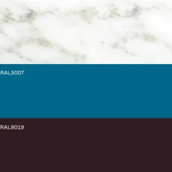 Viadurini Living Esstische-Moderner Wohnzimmertisch aus Stahl mit Designer-Marmorplatte – Aronte