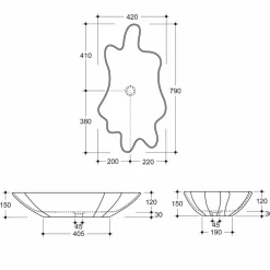 Viadurini Bathroom Keramikwaschbecken-Modernes Aufsatzwaschbecken aus weißer Keramik made in Italy Rayan