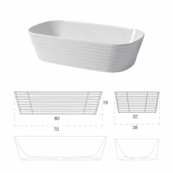 Viadurini Bathroom Keramikwaschbecken-Modernes Aufsatzwaschbecken aus weißer oder farbiger Keramik Trabia