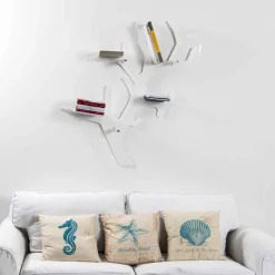 Viadurini Living Moderne Design Bücherregale-Modernes Bücherregal mit weißem Design von Carol, hergestellt in Italien