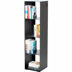 Viadurini Fire Design Moderne Design Bücherregale-Modernes Boden Bücherregal in Schwarz, Rot, Weiß, Grau Eisen Made in Italy - Cauro