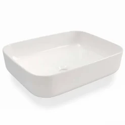 Viadurini Bathroom Keramikwaschbecken-Modernes Design Aufsatzwaschbecken aus weißer Keramik Made in Italy - Turku