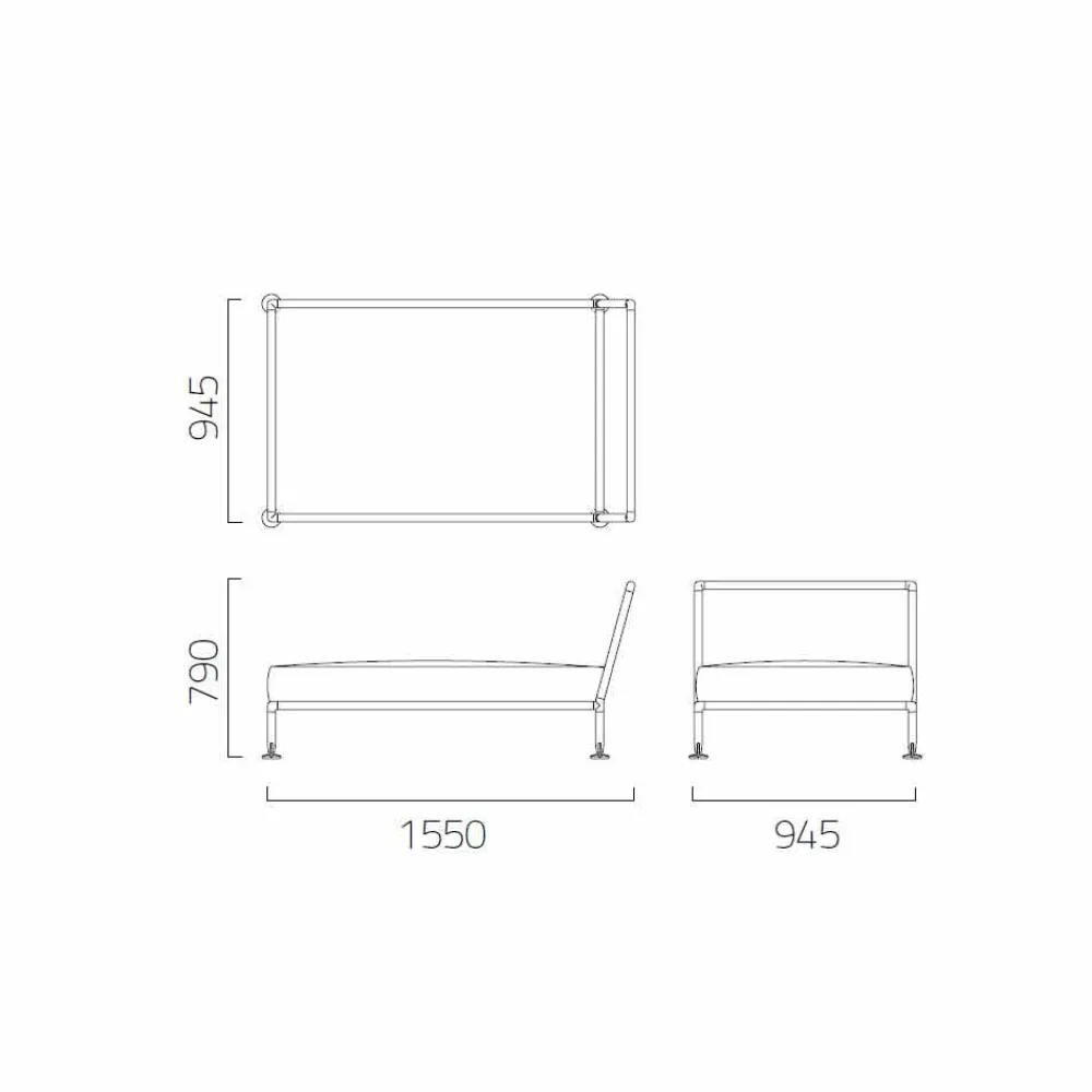 Viadurini in the Garden Sonnenliegen-Modernes Design Chaiselongue Sessel für Garten Made in Italy - Ontario1