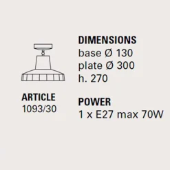 Toscot Design Deckenleuchten-Modernes Design Deckenleuchte Platte Ø300 Rossi -
