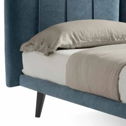 Viadurini Night Design Maßgeschneiderte Möbel|Polsterbetten-Modernes Design Doppelbett aus Made in Italy Stoff - Nives