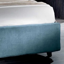 Viadurini Night Design Polsterbetten-Modernes Design Doppelbett gepolstert blau oder grau Hochwertige - Kenzo