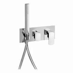 Viadurini Taps Duscharmaturen-Modernes Design Eingebauter Duschmischer aus Messing Made in Italy - Sika