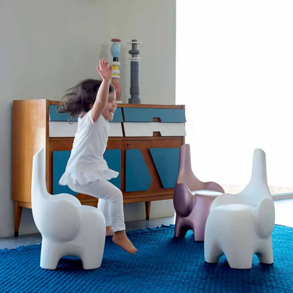 Myyour Gartenstühle Kunststoff|Moderne Stühle-Modernes Design Elefantenstuhl für Kinder, 4 farbige Stücke - Tino von