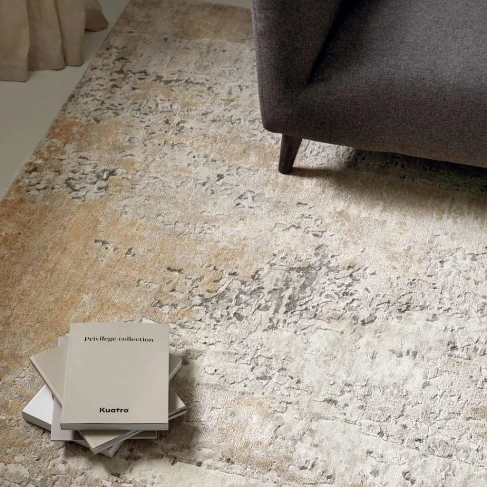 Viadurini Carpets Teppiche-Modernes Design Eleganter Teppich für Wohnzimmer in Bambusseide und Wolle - Pascha