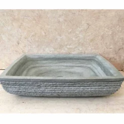 Viadurini Bathroom Steinwaschbecken-Modernes Design grünes Natursteinwaschbecken Hilda, einzigartiges Waschbecken