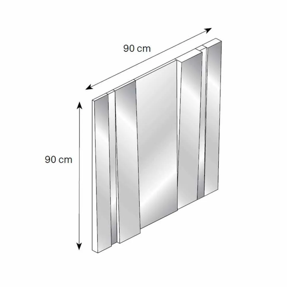 Viadurini Living Wandspiegel-Modernes Design Wandspiegel aus Glas und Metall Made in Italy - Pallino