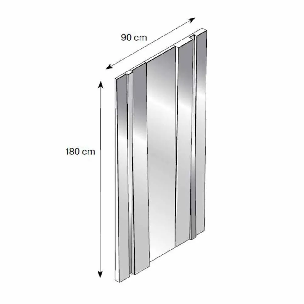 Viadurini Living Wandspiegel-Modernes Design Wandspiegel aus Glas und Metall Made in Italy - Pallino