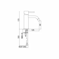Viadurini Taps Waschbeckenarmaturen-Modernes Design Waschbeckenmischer aus verchromtem Messing Made in Itlay - Liro