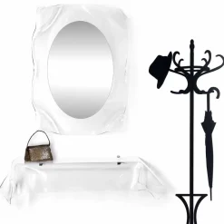 Viadurini Living Konsolentisch Flur-Modernes Design-Konsole aus transparentem Plexiglas drapiert Wunsch