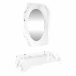 Viadurini Living Konsolentisch Flur-Modernes Design-Konsole aus transparentem Plexiglas drapiert Wunsch