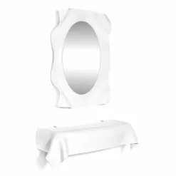 Viadurini Living Konsolentisch Flur-Modernes Design-Konsole in weißem Plexiglas drapiert Wunsch